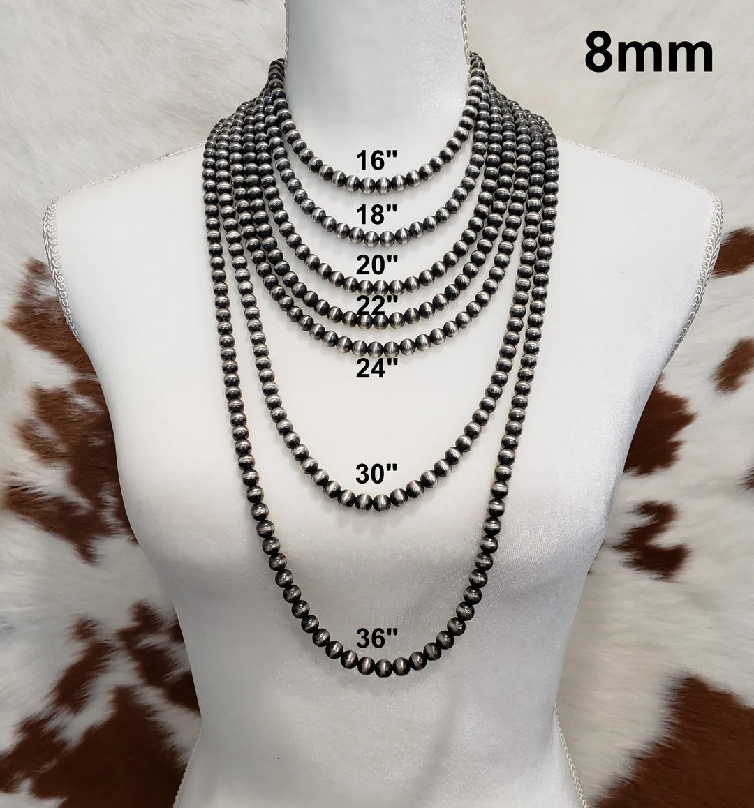 8mm Sterling Silver Pearls