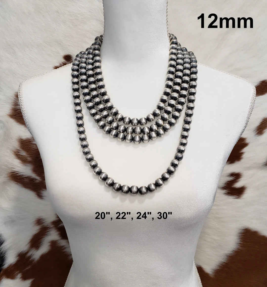 12mm Sterling Silver Pearls