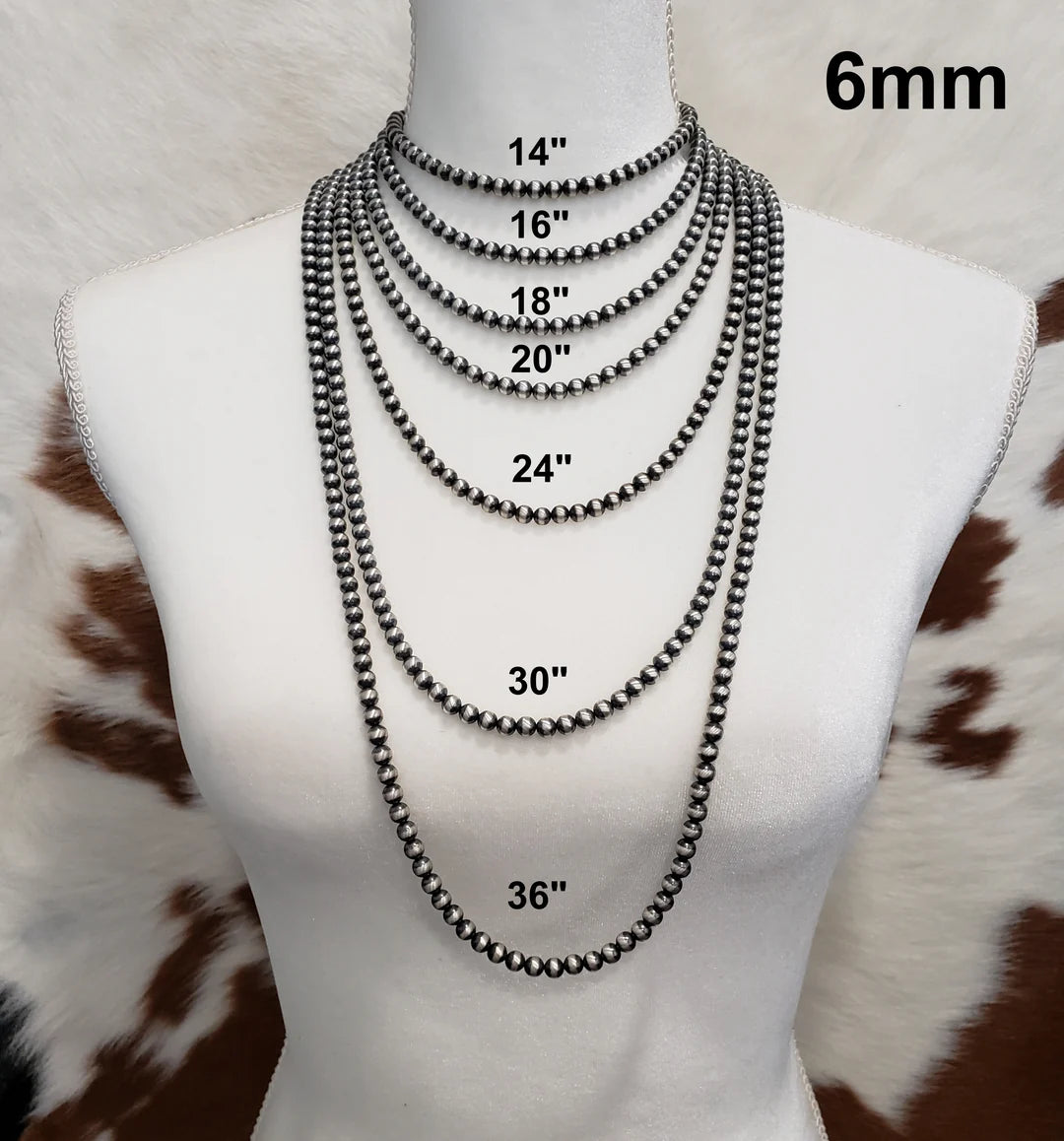 6mm Sterling Silver Pearls