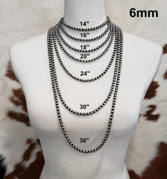 6mm Sterling Silver Pearls