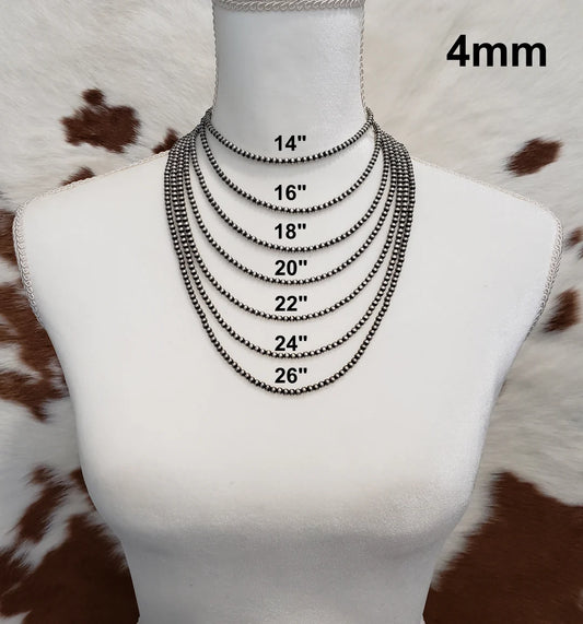 4mm Sterling Silver Pearls